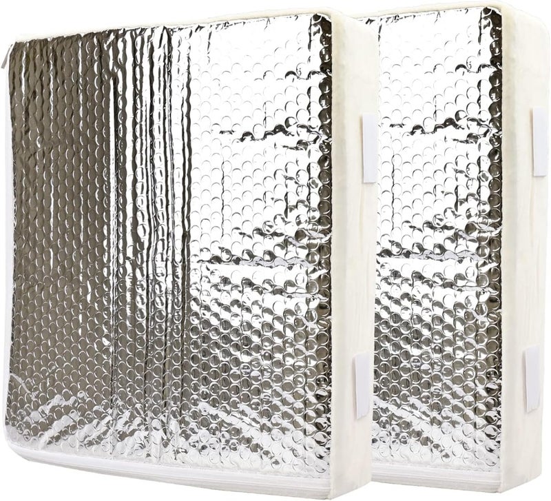 RVINGPRO 2 Pack RV Skylight Insulators 14" x 14" RV Vent Insulations for Vent Inside Camper Trailer, with Storage Bag - Image 1
